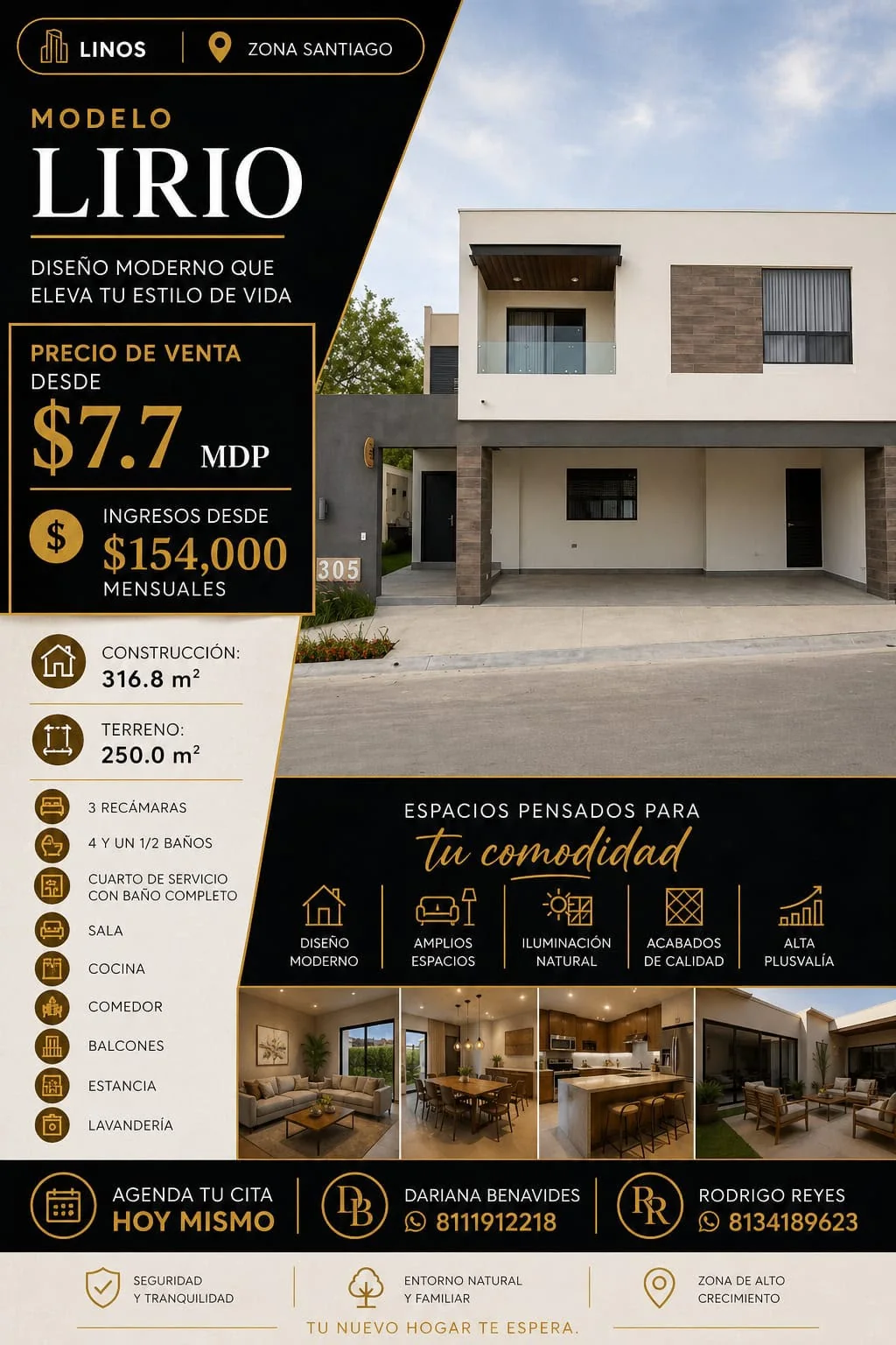 Casa nueva modelo Lirio en Nuevo León